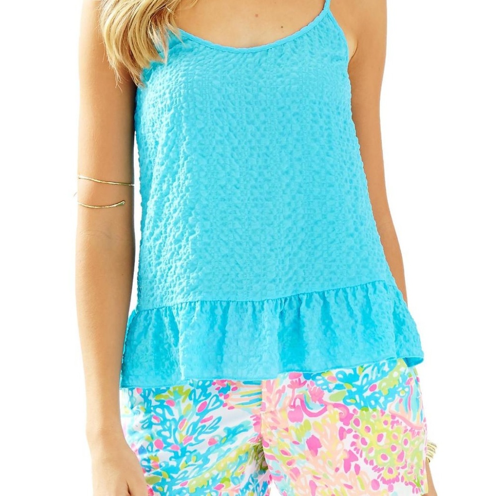 SOLD NWT Lilly Pulitzer Top in Pool House Blue - Picture 1 of 8